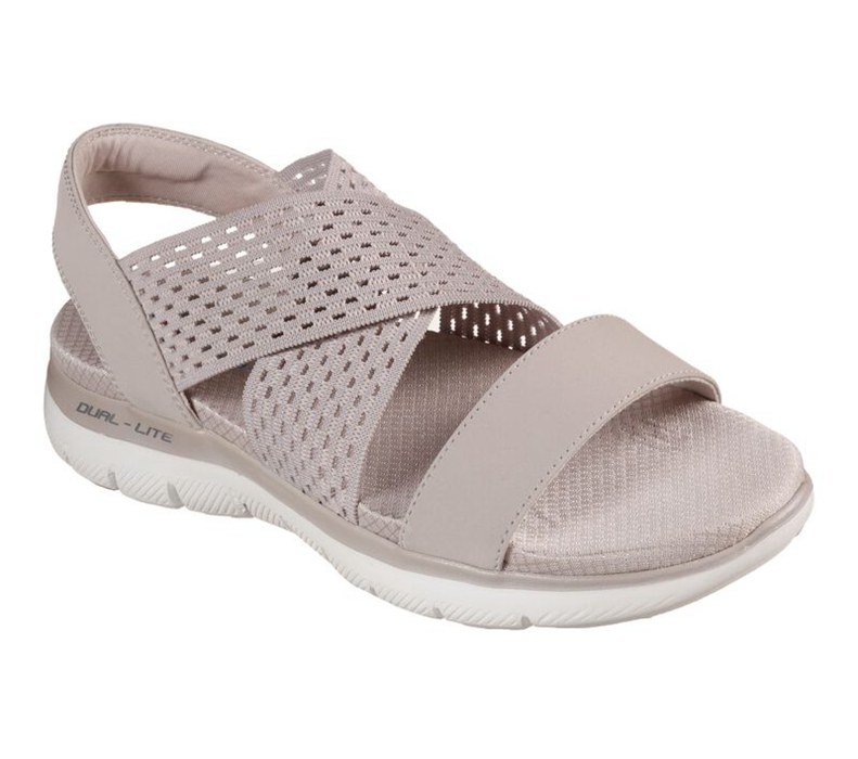 Skechers Flex Appeal 2.0 - Cool City - Womens Sandals Grey [AU-QS7564]